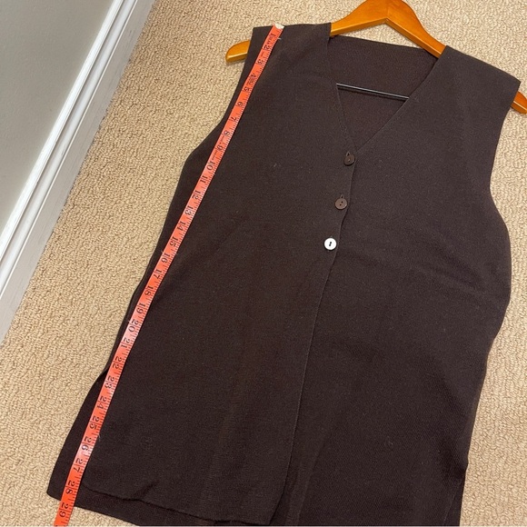 NWT Vintage Marks & Spencer Wool Vest Brown - Picture 13 of 14